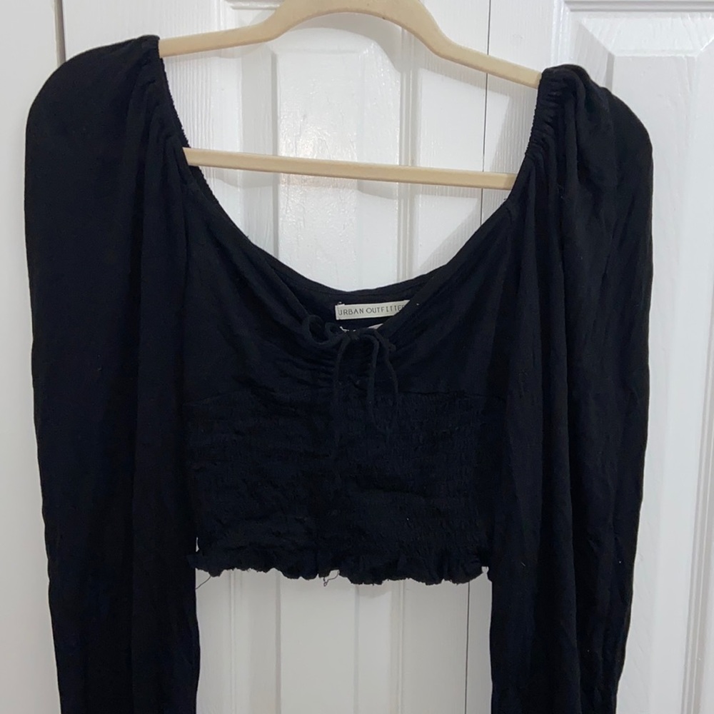 Urban black long sleeve top